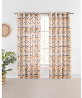 40%25+off+KOO+Wattlebird+Blockout+Floral+Printed+Eyelet+Curtains