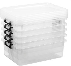 Lock+Stock+%26amp%3B+Barrel+Storage+Box+Set+of+5+Clear+10L