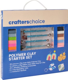 Crafters+Choice+101+Piece+Oven+Bake+Clay+Starter+Set