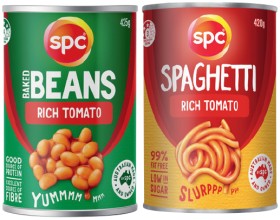 SPC+Baked+Beans+or+Spaghetti+420%E2%80%91425g+Selected+Varieties