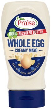 Praise+Whole+Egg+Creamy+or+Light+Mayo+230g