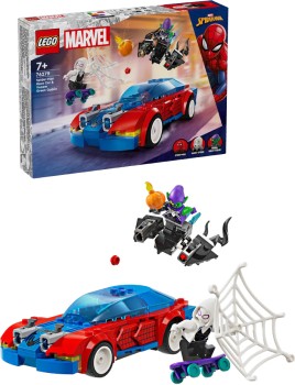 LEGO+Super+Heroes+Marvel+Spider-Man+Race+Car+%26amp%3B+Venom+Green+Goblin+76279