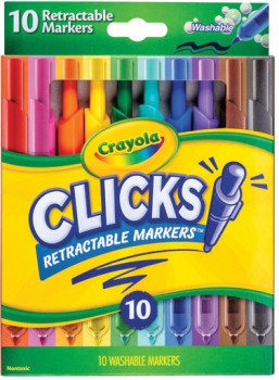 Crayola-Clicks-10-Pack-Retractable-Markers on sale