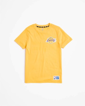 NBA+Team+T-shirt+-+Yellow+LA+Lakers