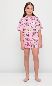 Hello-Kitty-Cotton-Pyjama-Set-Pink on sale