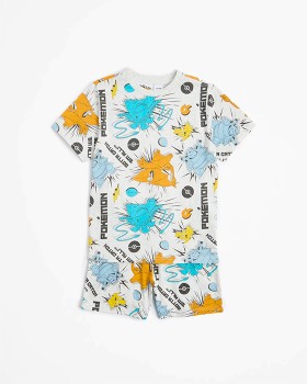 Pokemon-Cotton-Pyjama-Set-Grey-Marle on sale