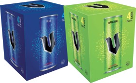 V+Energy+Drink+4x250mL+Selected+Varieties