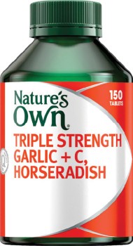 Nature%26rsquo%3Bs+Own+Triple+Strength+Garlic%2BC%2C+Horseradish+150+Tablets%2A