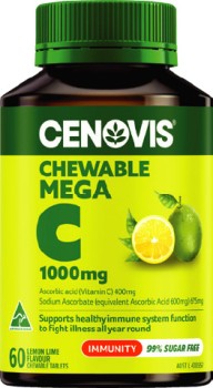 Cenovis+Chewable+Mega+C+Lemon+1000mg+60+Tablets%2A