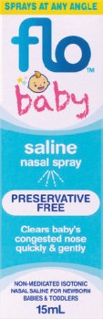 FLO+Baby+Saline+Nasal+Spray+15mL%2A