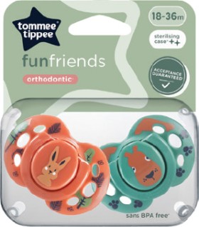 Tommee+Tippee+Closer+To+Nature+Soother+Fun+Style+18-36+Months+2+Pack