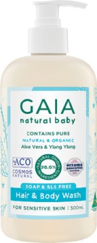 GAIA+Natural+Baby+Hair+%26amp%3B+Body+Wash+500mL