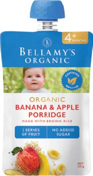 Bellamy%26rsquo%3Bs+Organic+Banana+%26amp%3B+Apple+Porridge+Sachet+120g