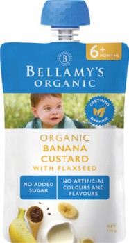 Bellamy%26rsquo%3Bs+Organic+Banana+Custard+with+Flaxseed+Sachet+120g