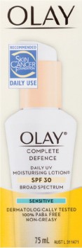 Olay+Complete+Defence+Daily+UV+Moisturising+Lotion+Sensitive+SPF+30+75mL%26Omega%3B