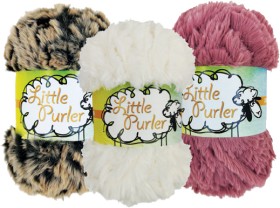 Faux+Fur+Yarn+100g+6+Assorted+Colours