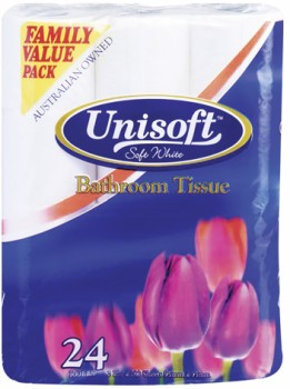 Unisoft+Bathroom+Tissue+24+Pack+2+Ply+180+Sheets