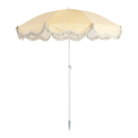 Capri+Stripe+Scalloped+Fringed+Beach+Umbrella+by+Pillow+Talk