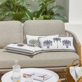 Halycon+Palm+with+Border+Oblong+Outdoor+Cushion+by+Pillow+Talk