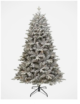 Myer-Giftorium-Arrow-Pine-Flocked-Pre-Lit-Christmas-Tree-210cm on sale