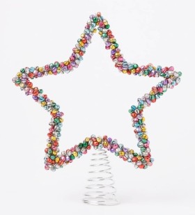 Myer-Giftorium-Toy-Town-Metal-Bell-Star-Tree-Topper-in-Multi on sale