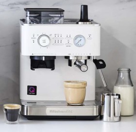 KitchenAid+Semi+Auto+Espresso+Machine+in+Porcelain+White