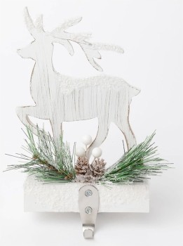 Harvest+White-Washed+Wooden+Reindeer+Stocking+Holders