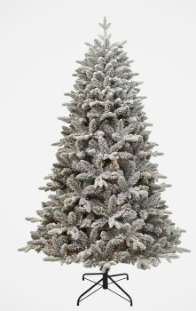 Myer-Giftorium-Arrow-Pine-Flocked-Pre-Lit-300L-Christmas-Tree-210cm on sale