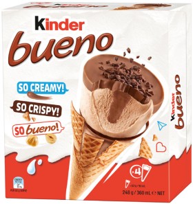 NEW+Kinder+Bueno+Ice+Cream+4+Pack+Selected+Varieties