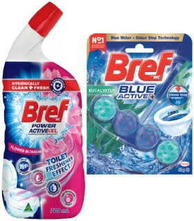 Bref+Rim+Block+Toilet+Cleaner+42%E2%80%9150g+or+Gel+600%E2%80%91700mL+Selected+Varieties