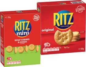 Ritz+Crackers+227g%2C+Mini+155%E2%80%91160g+or+Breakz+250g+Selected+Varieties