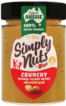 Bega+Simply+Nuts+Peanut+Butter+325g+Selected+Varieties