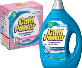 Cold+Power+Laundry+Liquid+2+Litre%2C+Powder+2kg+or+Capsules+26+Pack+Selected+Varieties