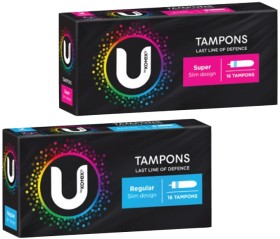 U+By+Kotex+Slim+Tampons+16+Pack+Selected+Varieties%2A%2A