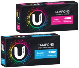 U+By+Kotex+Slim+Tampons+16+Pack+Selected+Varieties%2A%2A