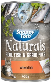 Snappy+Tom+Naturals+Wet+Cat+Food+400g+Selected+Varieties