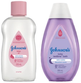 Johnson%26%23039%3Bs+Baby+Oil%2C+Bedtime+Bath%2C+Shampoo+or+Lotion+200mL+Selected+Varieties