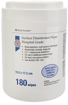 Henry+Schein+Surface+Disinfectant+Wipes+Hospital+Grade+180+Wipes+-+Tub