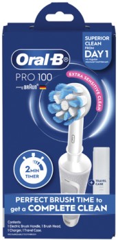 Oral+B+Pro+100+Electric+Toothbrush+1+Pack