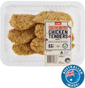 Coles+RSPCA+Approved+Chicken+Southern+Fried+Tenders+400g