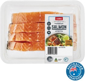 Coles+Tasmanian+Salmon+Portions+Skin+On+460g