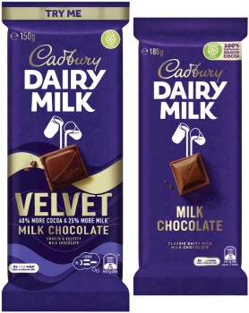 Cadbury+Dairy+Milk+Block+Chocolate+150g-190g