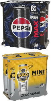 Pepsi%2C+Solo+or+Schweppes+Soft+Drink+6x275mL