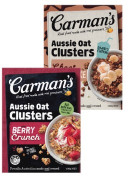 Carman%26%23039%3Bs+Aussie+Oat+Crunchy+Clusters+450g