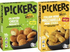 Pickers+Mini+Italian+Herb+Mozzarella+Sticks+or+Jalapeno+Cheese+Nuggets+230g