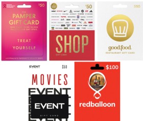 Flybuys+20x+Points+on+TCN+Pamper%2C+TCN+Shop%2C+Good+Food%2C+Event+Cinemas+and+RedBalloon+Gift+Cards+When+You+Swipe+Your+Flybuys+Card+at+the+Checkout