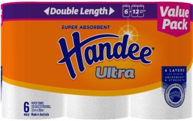 Handee+Ultra+Double+Length+Paper+Towel+6+Pack