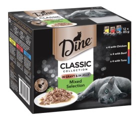 Dine+Classic+Collections+Cat+Food+Pouch+12x85g