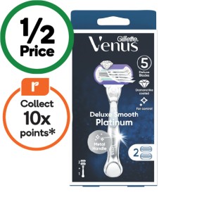 Gillette+Venus+Deluxe+Smooth+Platinum+Razor+Pk+1