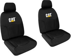 Caterpillar+Canvas+Icon+Seat+Covers+Black+Front